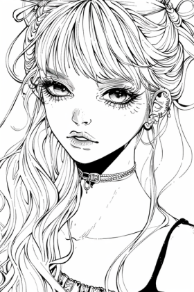 dessin manga a colorier