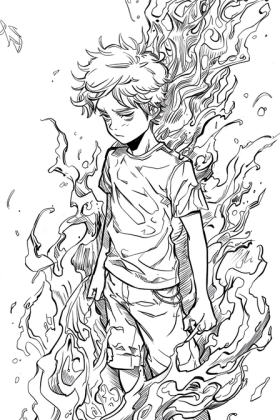 dessin manga a colorier