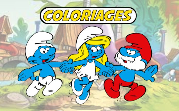 coloriage schtroumpf