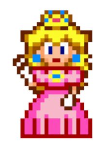 peach mario dessin facile