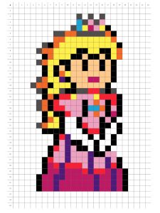 pixel art peach facile