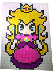 pixel peach mario