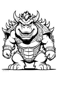 bowser fury dessin facile