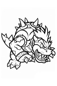 bowser fury dessin facile