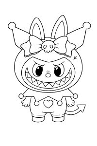coloriage à imprimer labubu