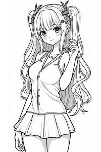 coloriage à imprimer manga