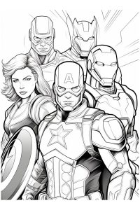 coloriage avengers