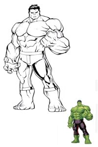 coloriage avengers avec modele