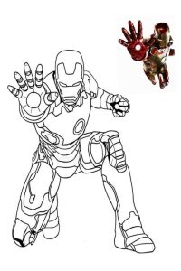 coloriage avengers avec modele