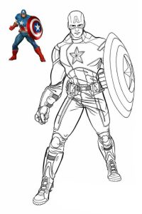 coloriage avengers avec modele