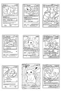 coloriage carte pokemon coloriage carte pokemon