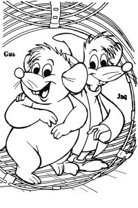 coloriage cendrillon souris