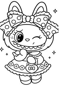 coloriage de labubu