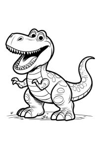 coloriage dinosaure facile