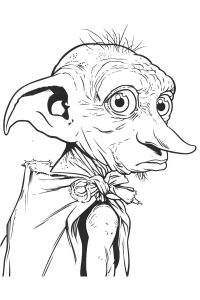 coloriage dobby harry potter