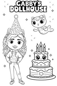 coloriage gabby chat anniversaire coloriage gabby chat anniversaire