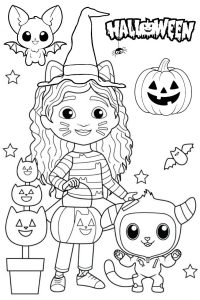 coloriage gabby chat halloween coloriage gabby chat halloween