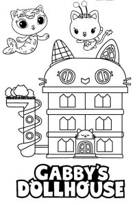 coloriage gabby chat maison coloriage gabby chat maison