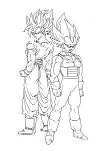 coloriage goku et vegeta