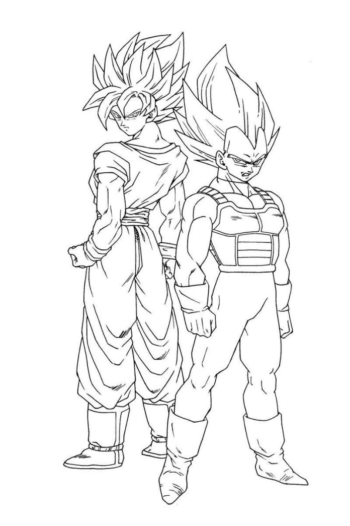 Coloriage Black Goku Imprimer