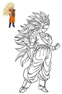 coloriage goku ssj3