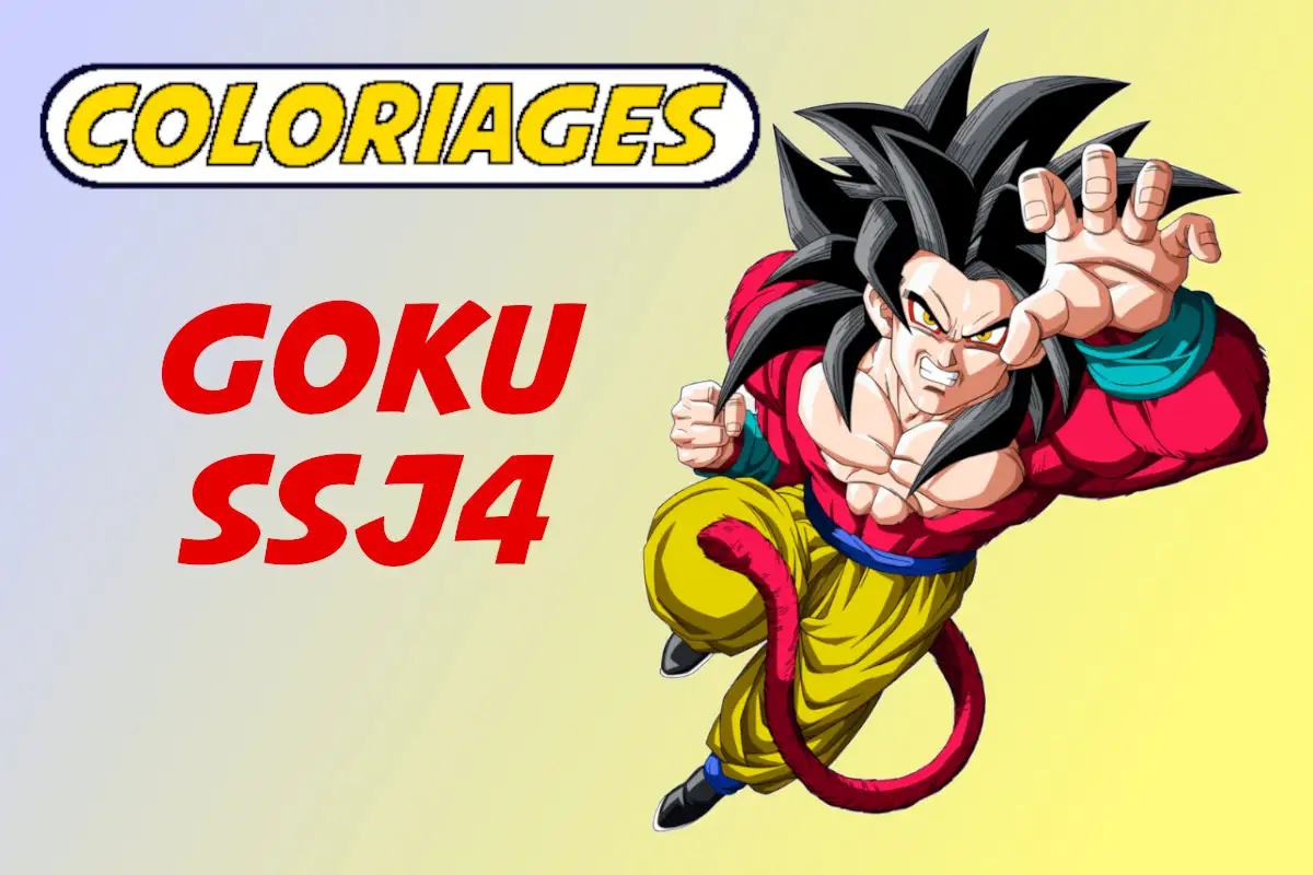 coloriage goku ssj4