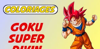 coloriage goku super saiyan divin