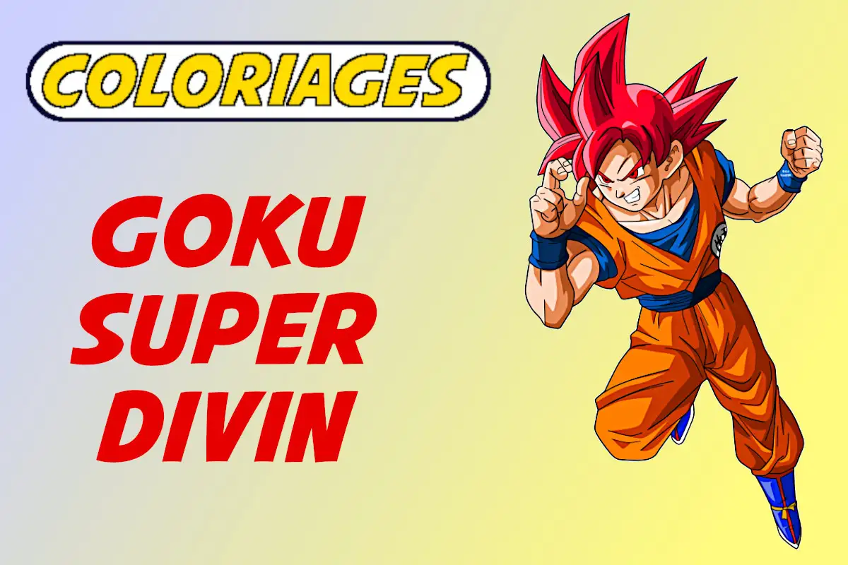 coloriage goku super saiyan divin