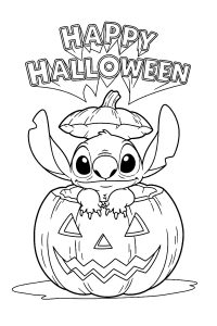 coloriage halloween stitch