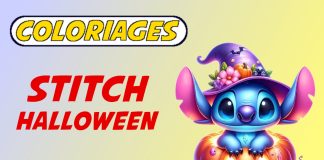 coloriage halloween stitch