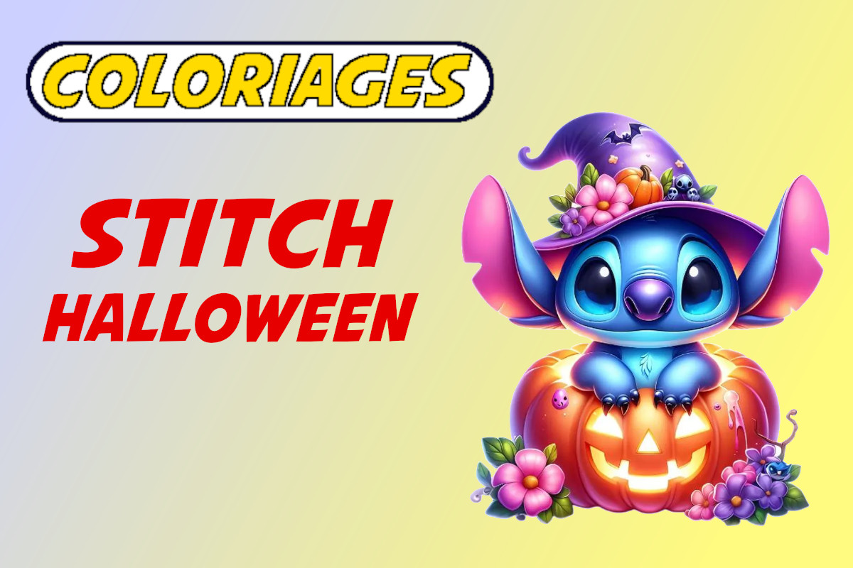 coloriage halloween stitch