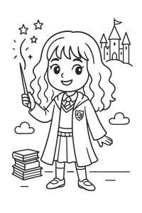 coloriage harry potter hermione