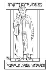 coloriage harry potter ron
