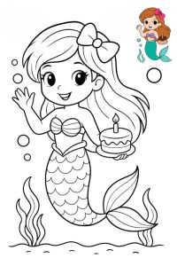 coloriage kawaii fille sirene coloriage kawaii fille sirene