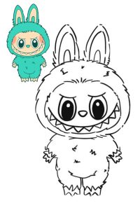 coloriage labubu