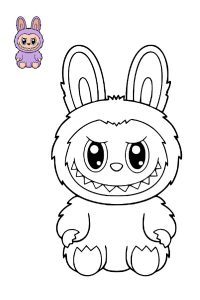 coloriage labubu à imprimer