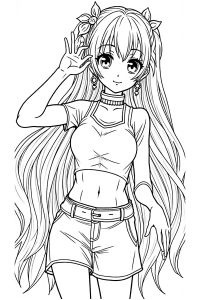 coloriage manga à imprimer