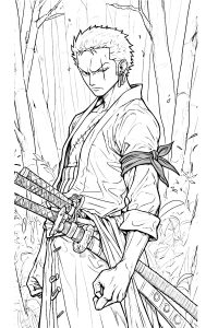 coloriage manga garçon