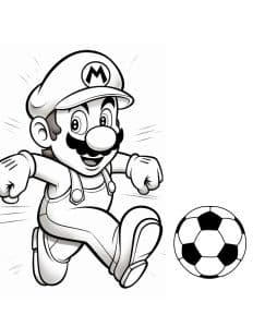 coloriage mario foot