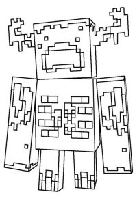coloriage minecraft monstre