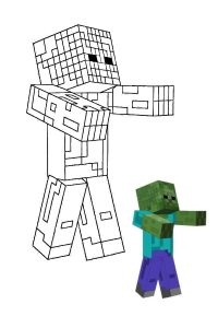 coloriage monstre minecraft