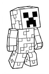 coloriage monstre minecraft