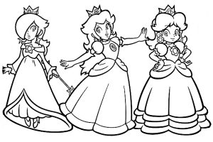 coloriage peach et daisy