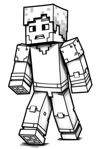 coloriage personnage minecraft