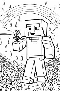 coloriage personnage minecraft