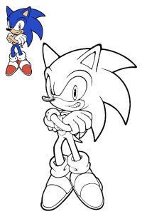 coloriage sonic