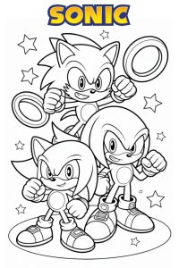 coloriage sonic et ses amis