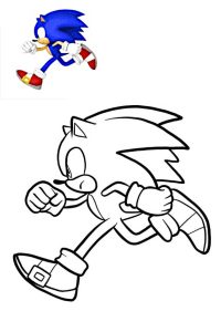 coloriage sonic modele