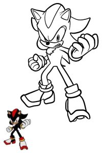 coloriage sonic shadow