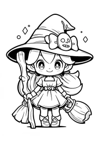 coloriage sorcière maternelle